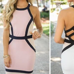 Stretchy pink dress